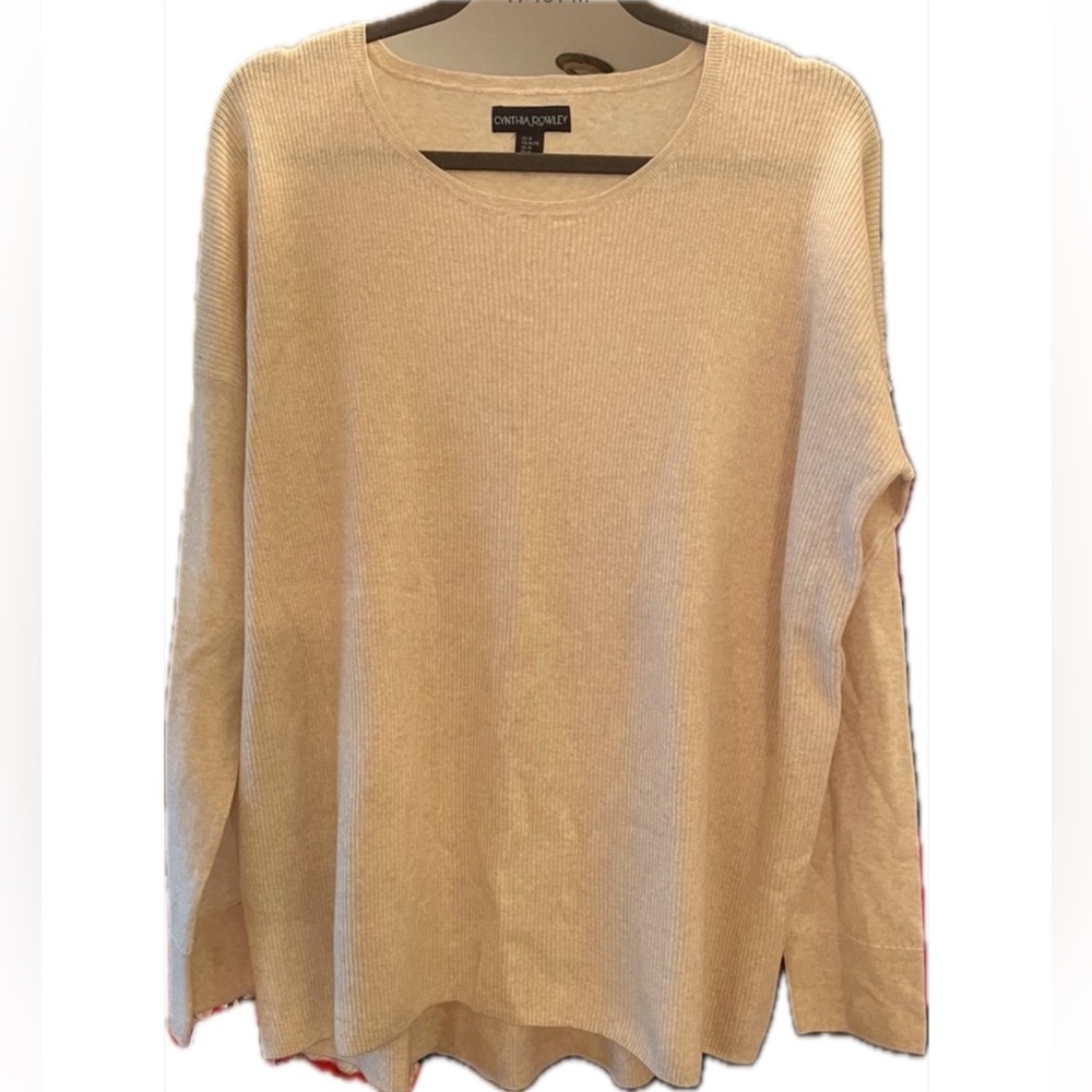 Cynthia Rowley Oatmeal Lightweight Sweater.